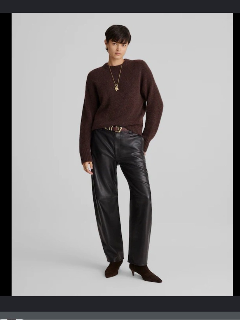 Madewell Women’s Chocolate Brown Crewneck Sweater